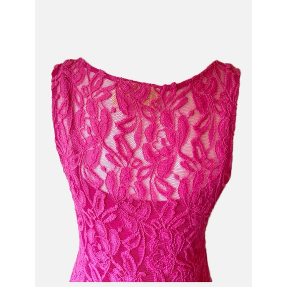 NWT! Free People Lace Swing Dress Hot Pink Size S 2-Piece - Picture 7 of 10